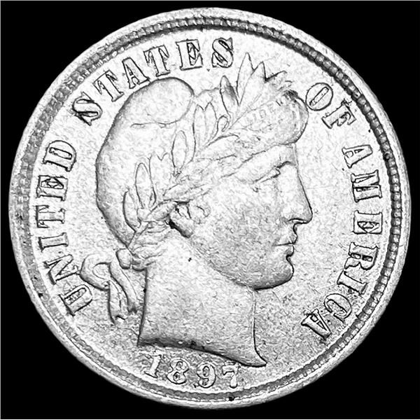 1897 Barber Dime CHOICE AU