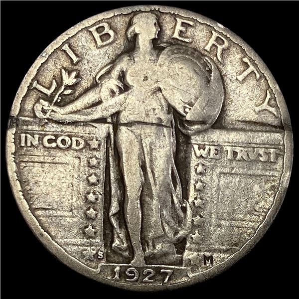 1927-S Silver Standing Liberty Quarter NICELY CIRCULATED