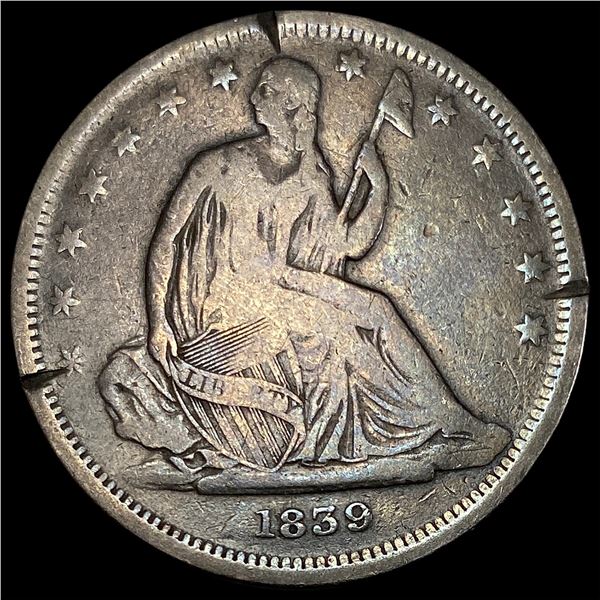 1839 Seated Liberty Half Dollar NICELY CIRCULATED