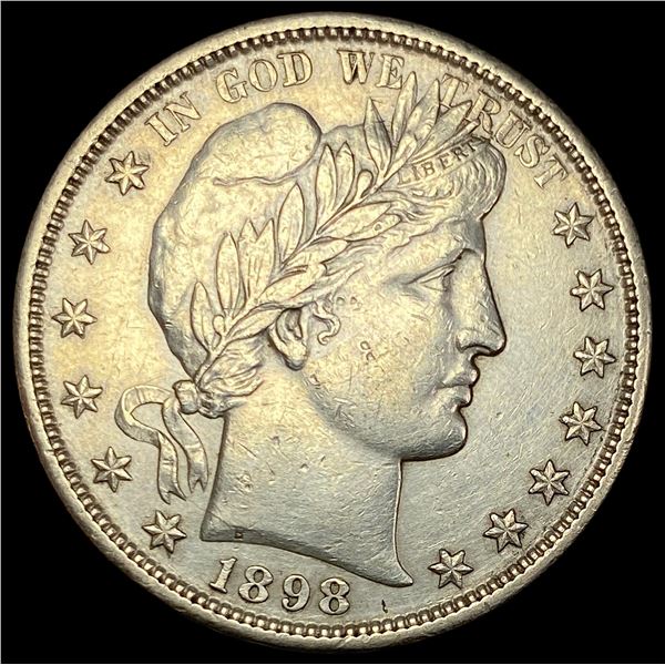 1898-S Silver Barber Half Dollar CLOSELY UNCIRCULATED