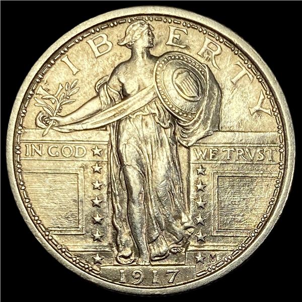 1917 Type 1 Standing Liberty Quarter CHOICE AU