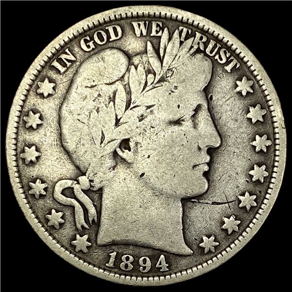 1894 Silver Barber Half Dollar LIGHTLY CIRCULATED