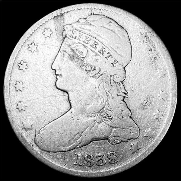 1838 Silver Half Dollar (Capped Bust) NICELY CIRCULATED