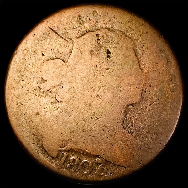 1807 Copper Draped Bust Large Cent NICELY CIRCULATED