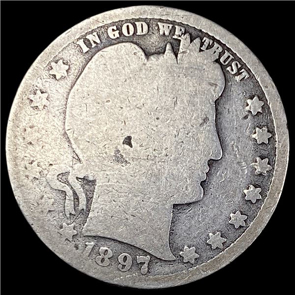 1897 Barber Silver Quarter NICELY CIRCULATED