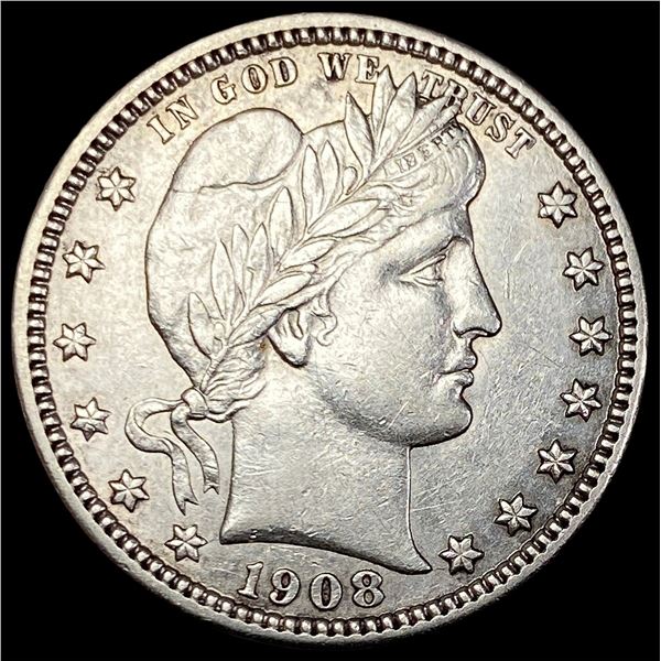 1908-D Silver Barber Quarter CLOSELY UNCIRCULATED