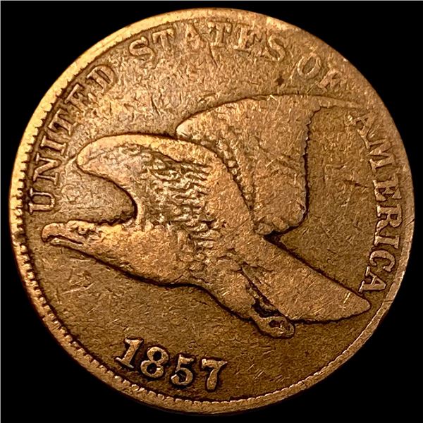 1857 Copper-Nickel Flying Eagle Cent NICELY CIRCULATED