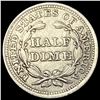 Image 2 : 1853 Arrows Seated Liberty Half Dime CLOSELY UNCIRCULATED