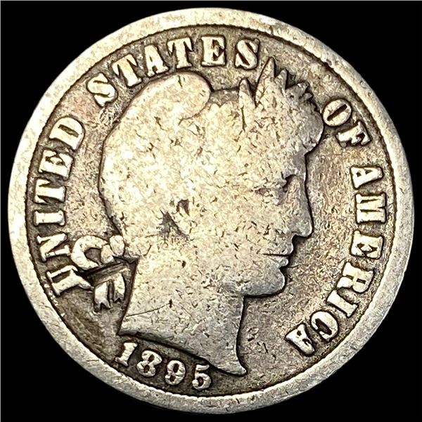 1895-S Silver Barber Dime NICELY CIRCULATED