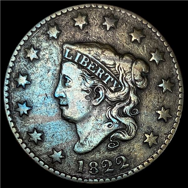 1822 Coronet Head Large Cent LIGHTLY CIRCULATED