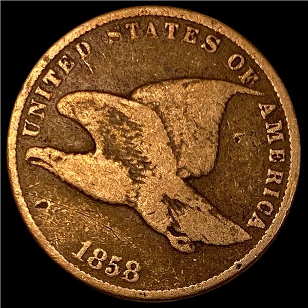 1858 Copper-Nickel Flying Eagle Cent NICELY CIRCULATED