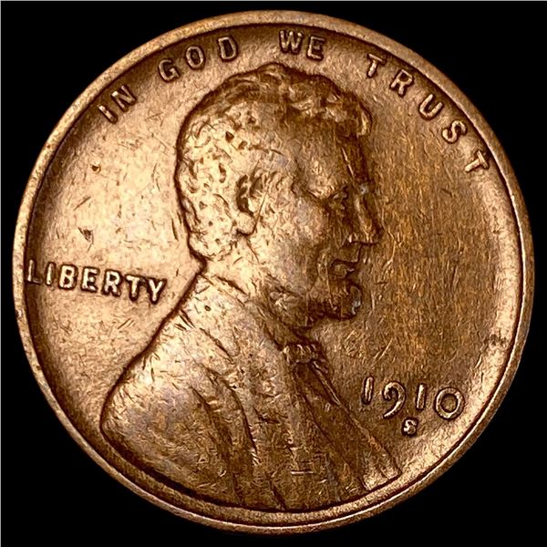 1910-S Lincoln Wheat Cent NEARLY UNCIRCULATED