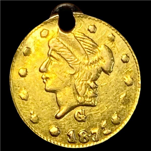 1871 Gold 1/4 Dollar California Fractional Token HIGH GRADE