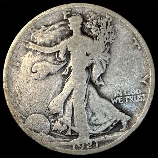 1921-D Silver Half Dollar Walking Liberty NICELY CIRCULATED