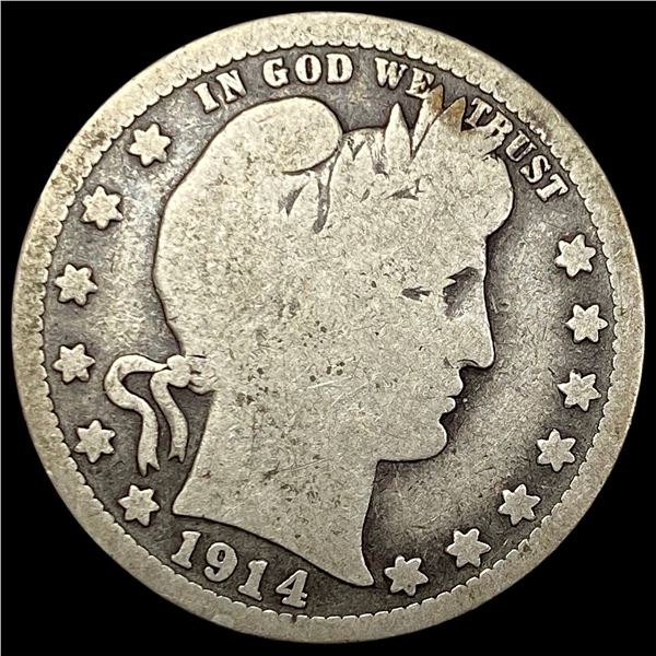 1914 Barber Silver Quarter NICELY CIRCULATED