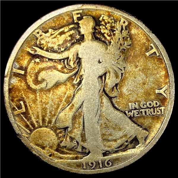 1916-S Silver Walking Liberty Half Dollar NICELY CIRCULATED