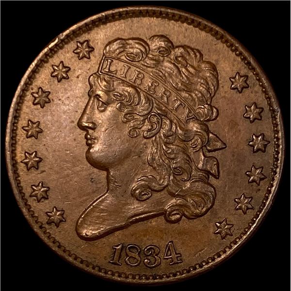 1834 Classic Head Half Cent CHOICE AU