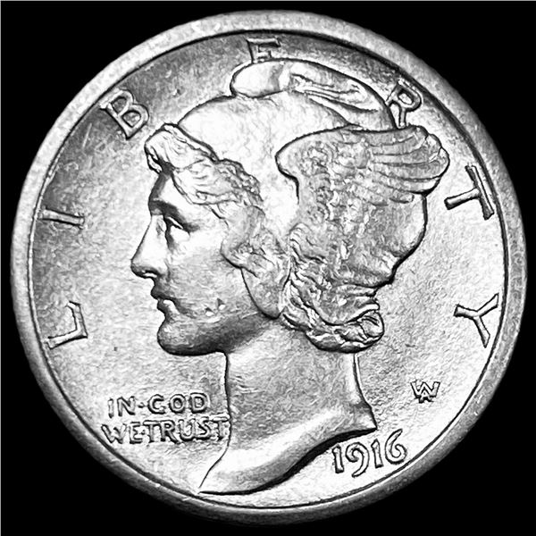 1916-S Silver Mercury Dime CHOICE AU