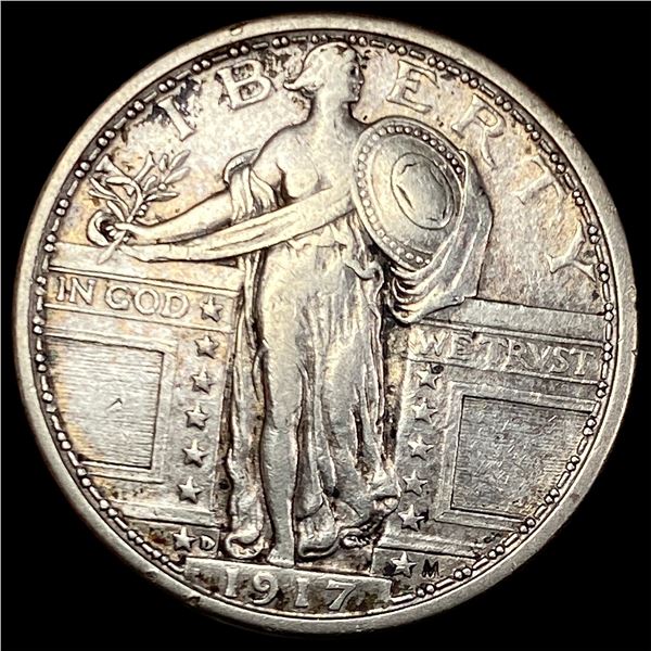 1917-D Type 1 Standing Liberty Quarter NEARLY UNCIRCULATED