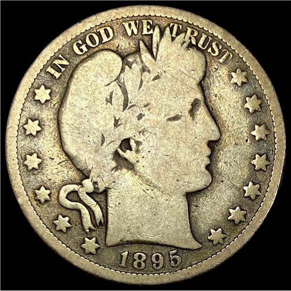 1895-S Silver Barber Half Dollar NICELY CIRCULATED