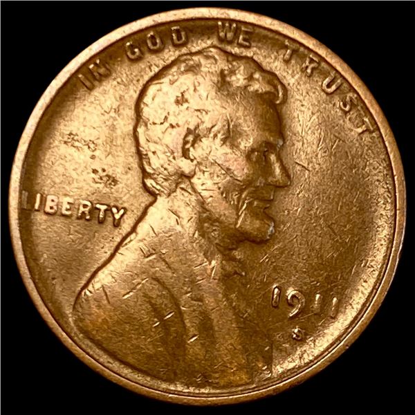 1911-S Bronze Lincoln Wheat Cent LIGHTLY CIRCULATED