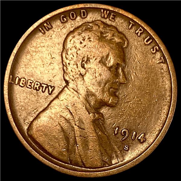 1914-S Lincoln Wheat Cent NEARLY UNCIRCULATED