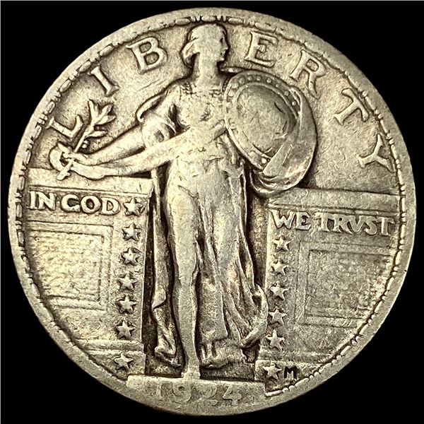 1924-S Silver Standing Liberty Quarter LIGHTLY CIRCULATED