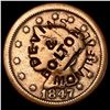 Image 1 : 1847 Large Cent Devins & Bolton Counterstamp HIGH GRADE