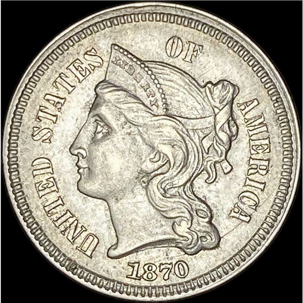 1870 Nickel Three-Cent Piece UNCIRCULATED