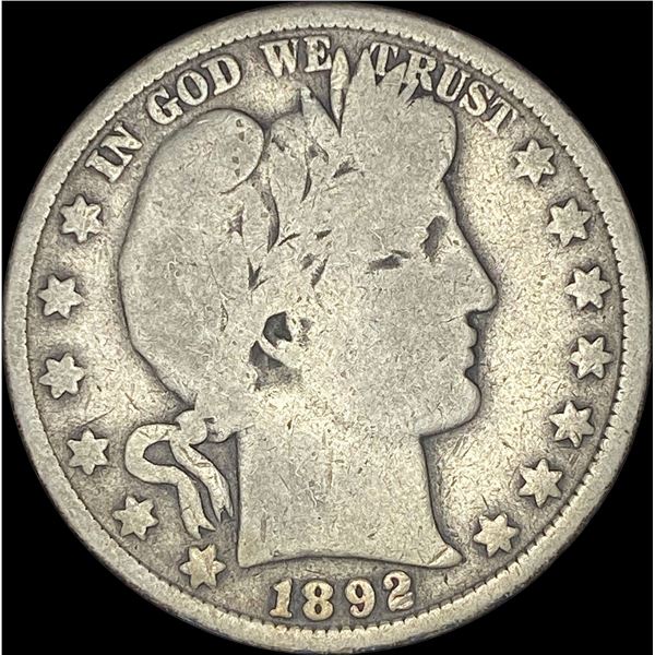 1892-O Silver Barber Half Dollar NICELY CIRCULATED