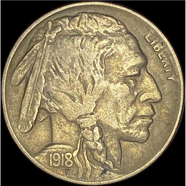 1918-D Buffalo Nickel NEARLY UNCIRCULATED