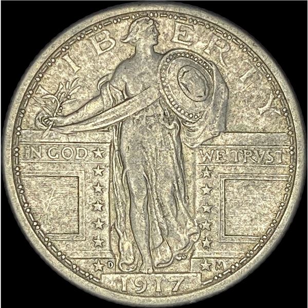 1917-D Silver Standing Liberty Quarter NEARLY UNCIRCULATED