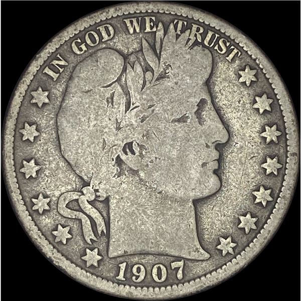 1907-O Silver Barber Half Dollar NICELY CIRCULATED