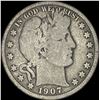 Image 1 : 1907-O Silver Barber Half Dollar NICELY CIRCULATED