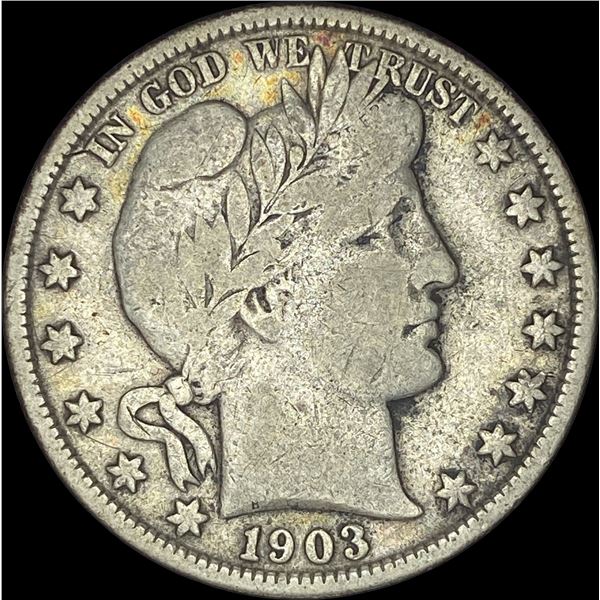 1903-O Silver Barber Half Dollar LIGHTLY CIRCULATED