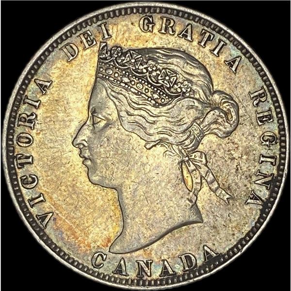1871 Canada Silver 25 Cents CLOSELY UNCIRCULATED