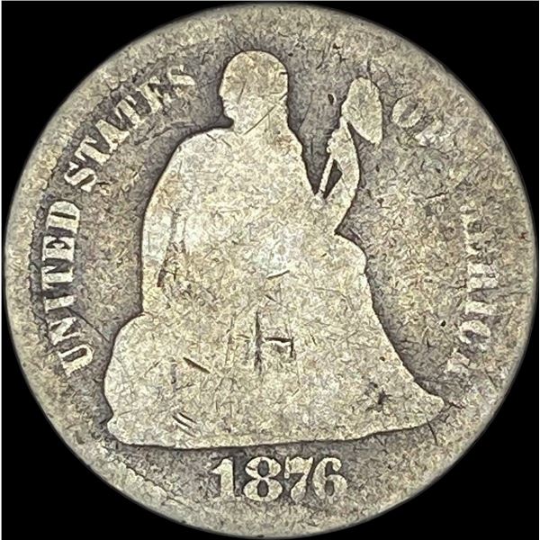 1876-CC Silver Seated Liberty Dime NICELY CIRCULATED