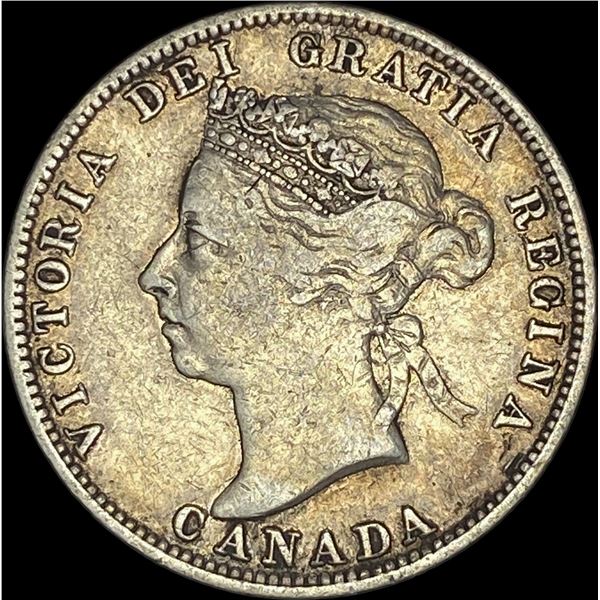 1891 Canada Silver 25 Cents NEARLY UNCIRCULATED