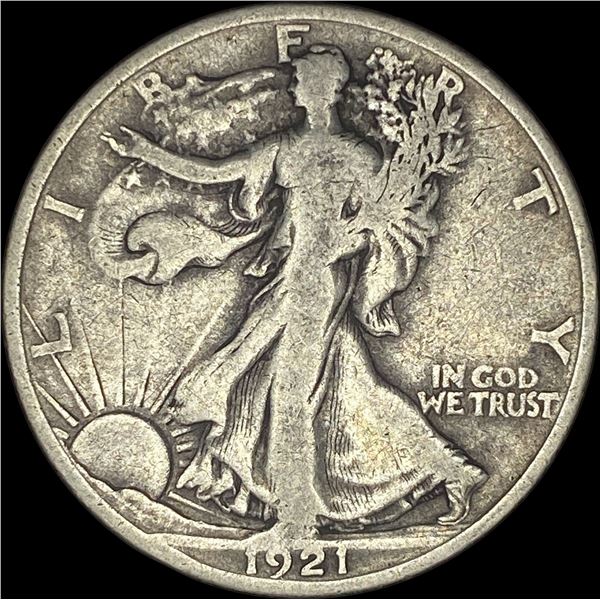 1921-S Silver Walking Liberty Half Dollar LIGHTLY CIRCULATED