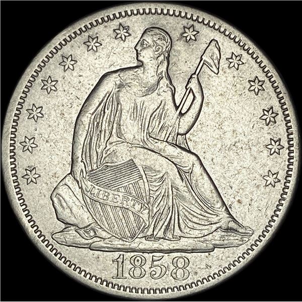 1858-S Silver Half Dollar CLOSELY UNCIRCULATED
