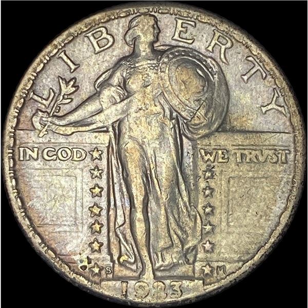 1933-S Silver Standing Liberty Quarter NEARLY UNCIRCULATED