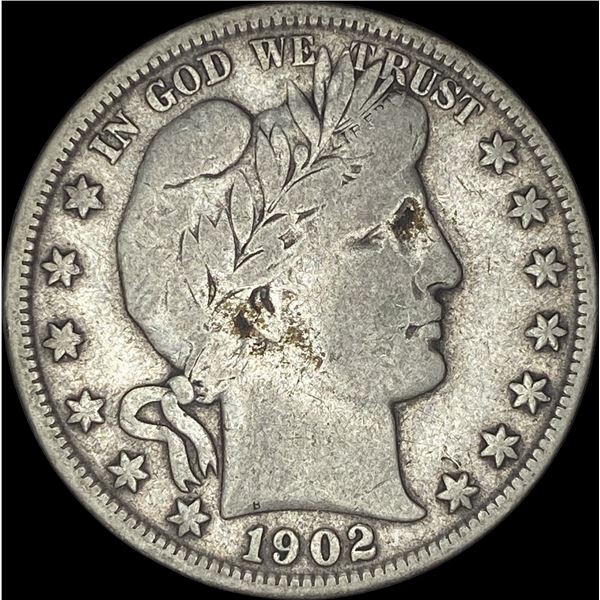 1902-O Silver Barber Half Dollar LIGHTLY CIRCULATED