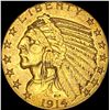 Image 1 : 1914 Indian Head Half Eagle $5 Gold CLOSELY UNCIRCULATED