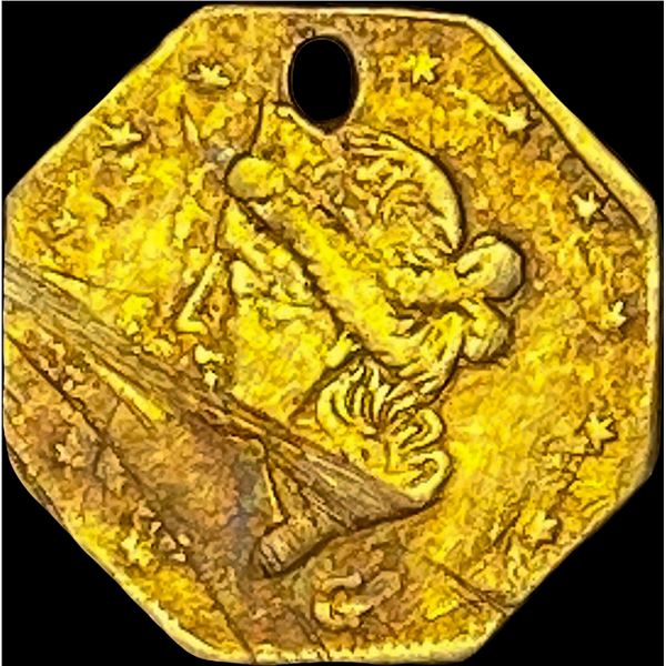 1853 Octagonal Gold 1 Dollar California Gold Token HIGH GRADE