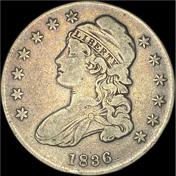 1836 Capped Bust Half Dollar LIGHTLY CIRCULATED