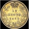 Image 2 : 1871 Canada Silver 10 Cents CLOSELY UNCIRCULATED