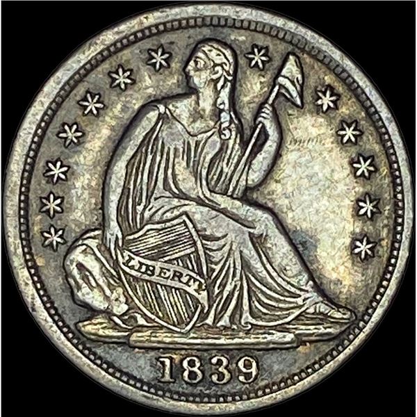 1839 Silver Half Dime CLOSELY UNCIRCULATED