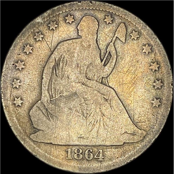 1864-S Silver Half Dollar NICELY CIRCULATED