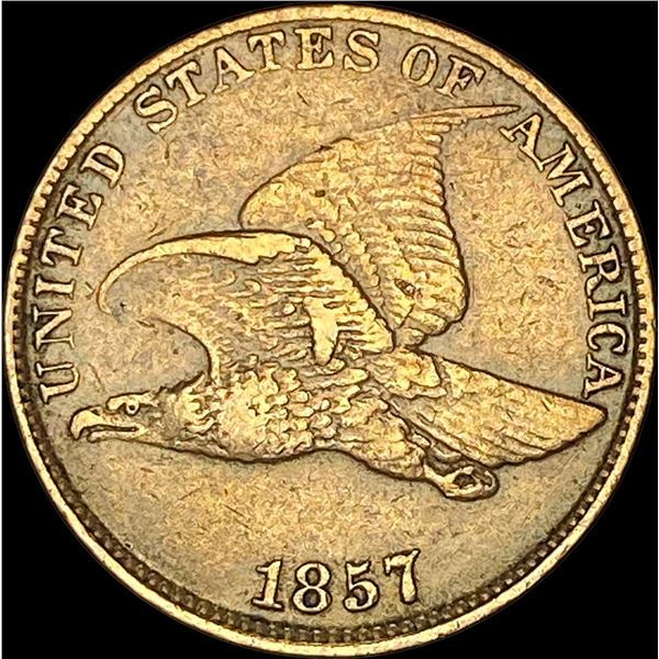 1857 Copper-Nickel Flying Eagle Cent NEARLY UNCIRCULATED
