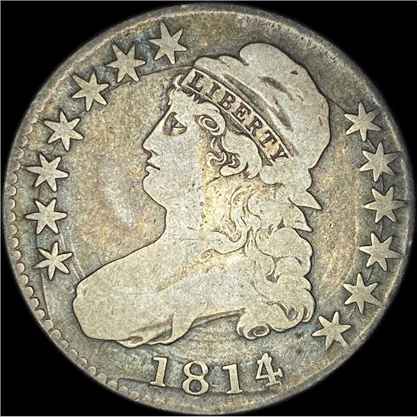 1814 Capped Bust Half Dollar LIGHTLY CIRCULATED